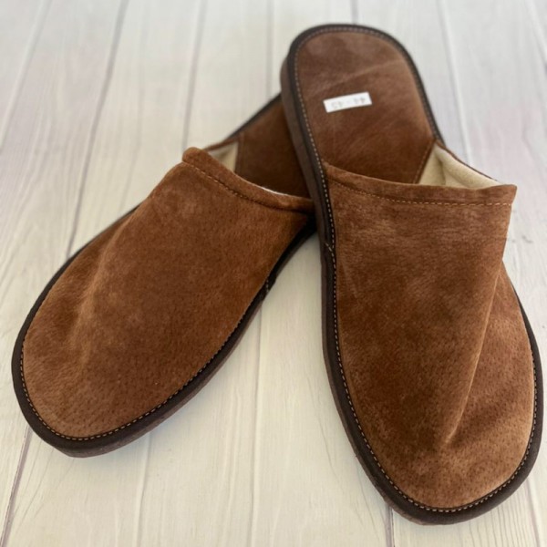 Pantuflas hombre cuero 44-45